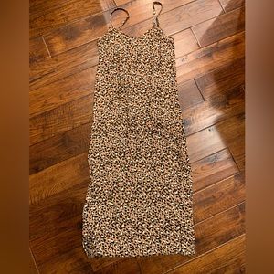 Aerie cheetah print slip dress